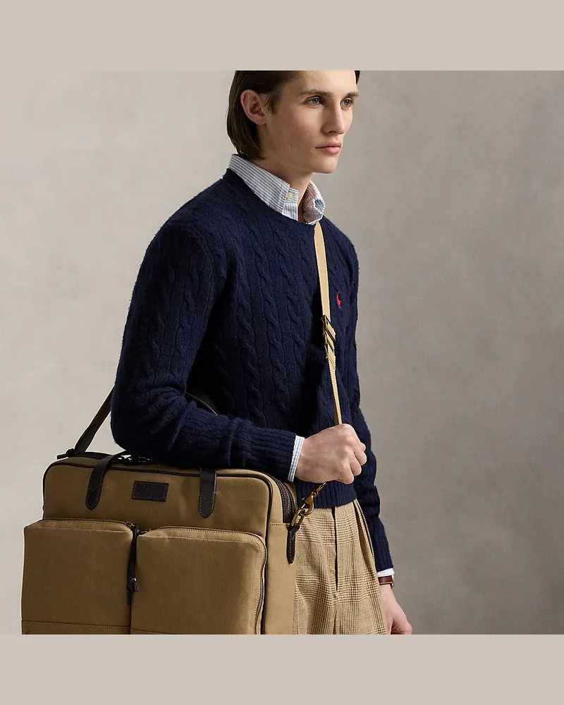 Ralph Lauren Umhängetasche Cooper aus Segeltuch Tan