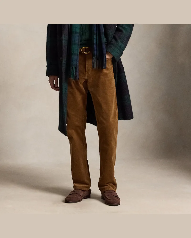 Ralph Lauren Straight-Fit Kordsamthose Hampton Brown