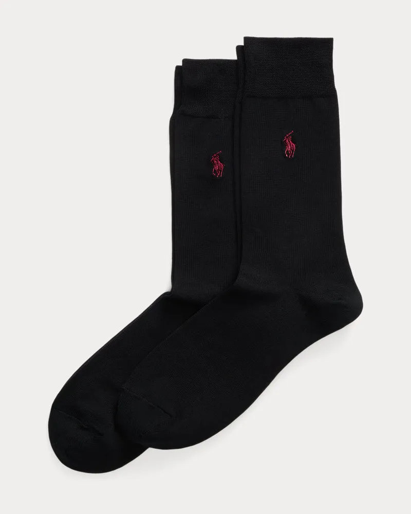 Ralph Lauren 2er-Pack Anzugsocken aus Baumwollgemisch Black
