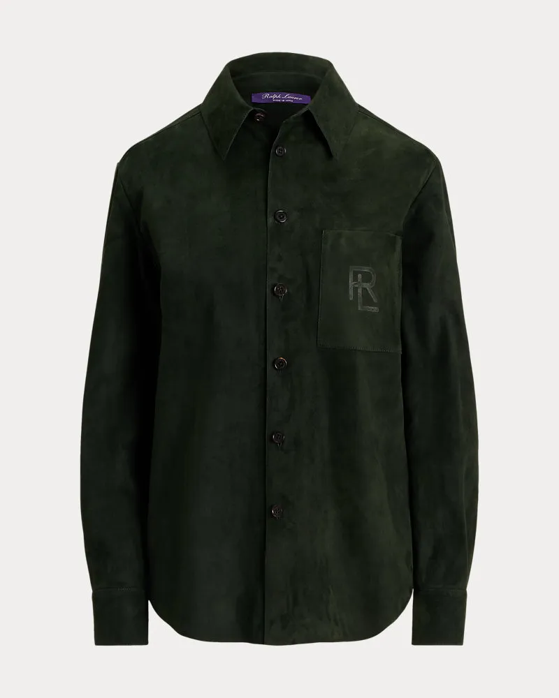 Ralph Lauren Hemd Tyler aus Lammwildleder Green