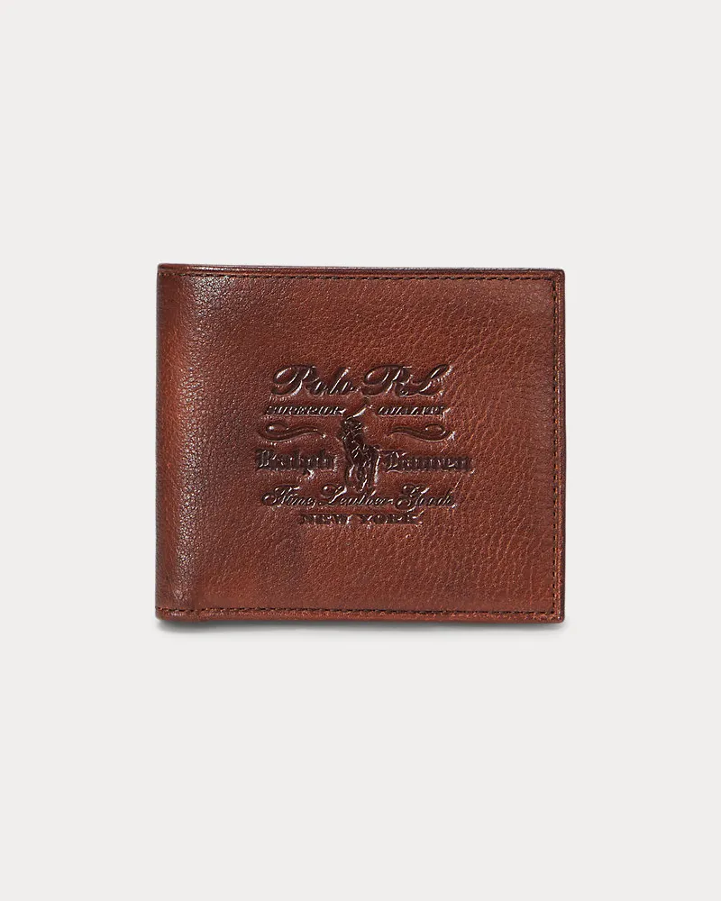 Ralph Lauren Brieftasche Polo Heritage aus Leder Brown