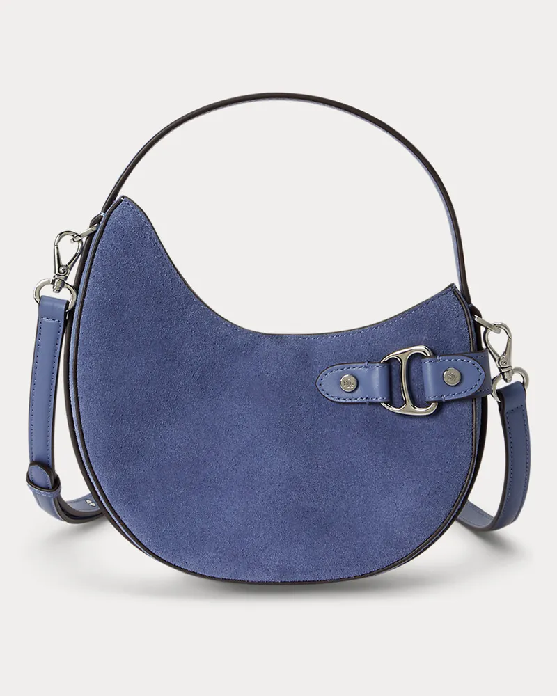 Ralph Lauren Kleine Umhängetasche Tasha aus Wildleder Blue
