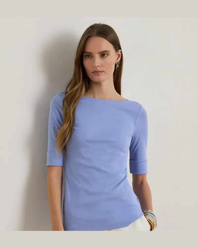 Ralph Lauren T-Shirt mit U-Boot-Ausschnitt Blue