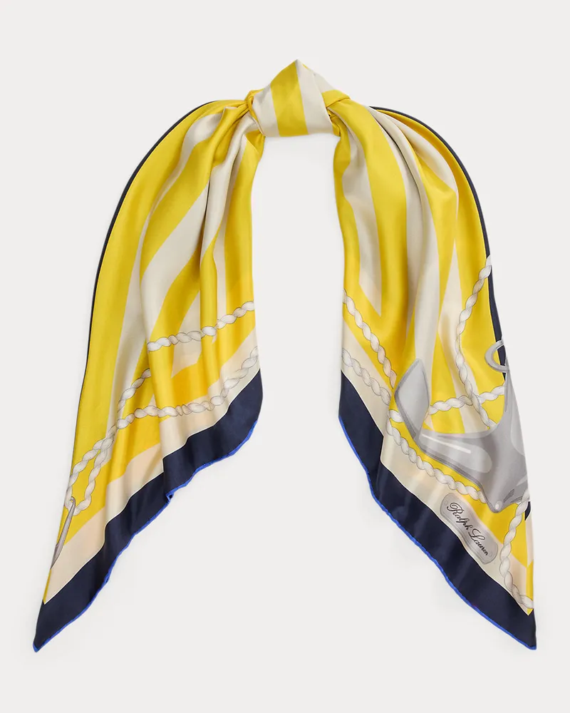 Ralph Lauren Seidentwilltuch mit Streifen Blue
