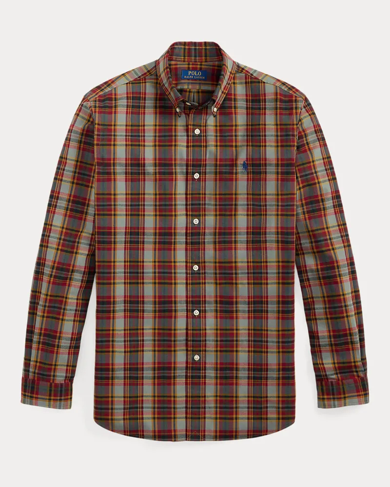 Ralph Lauren Kariertes Classic-Fit Funktionshemd Cream