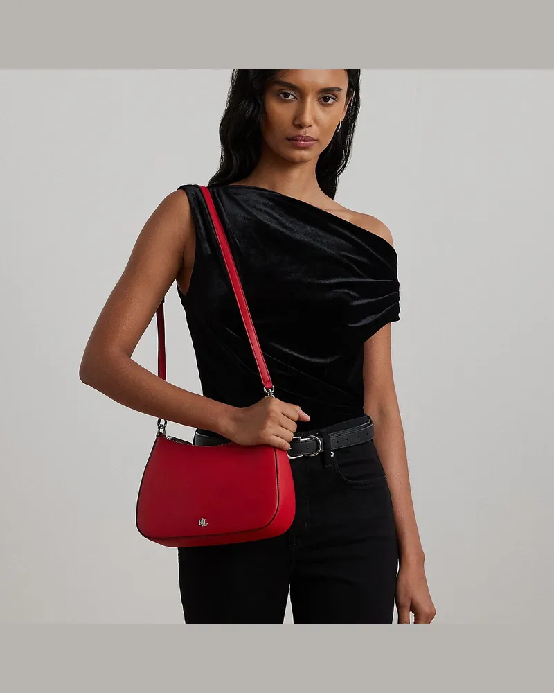 Ralph Lauren Mittelgroße Ledertasche Danni Red