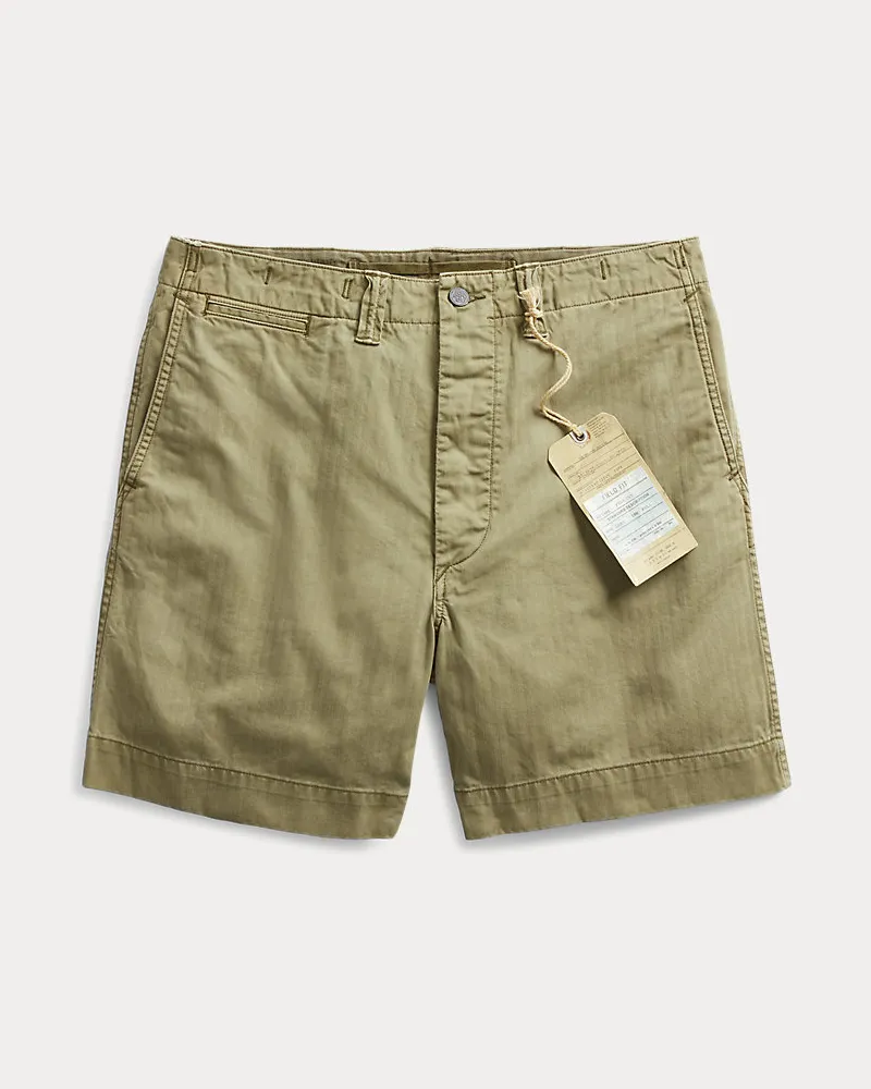 Ralph Lauren Feldshorts aus Fischgrat-Twill Green