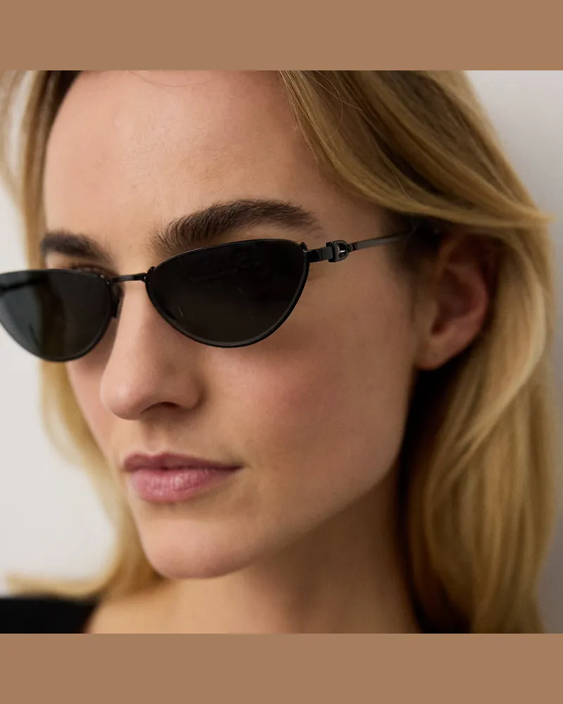 Ralph Lauren Cat-Eye-Sonnenbrille Stirrup Black
