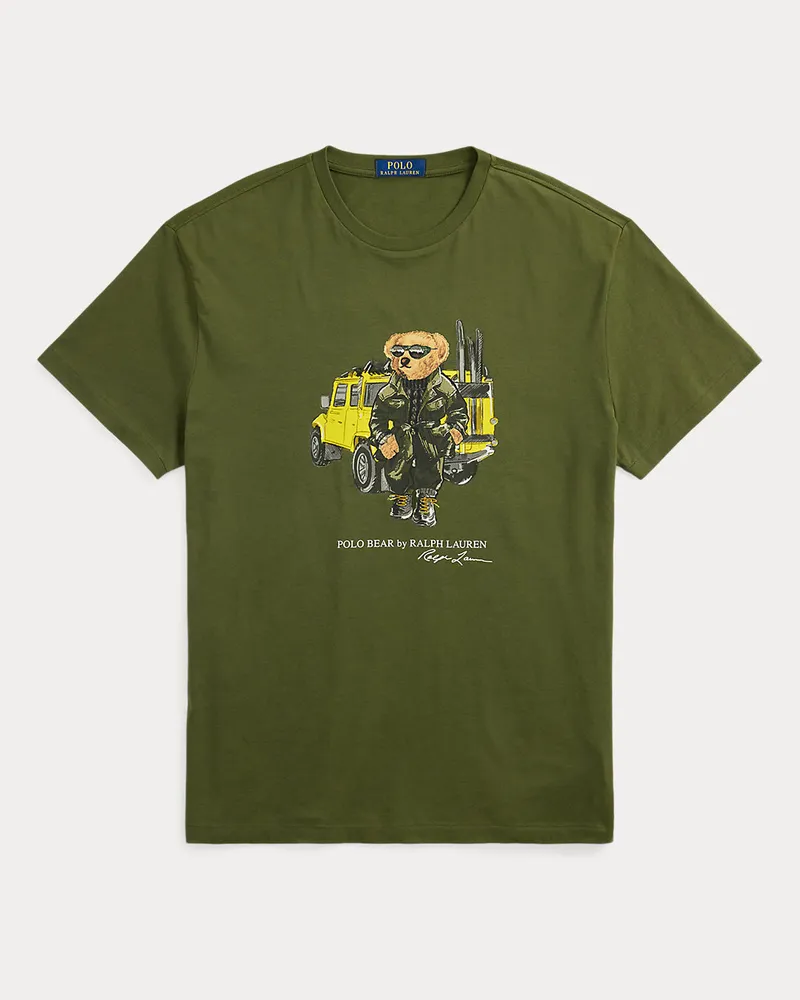 Ralph Lauren Classic-Fit Jersey-T-Shirt mit Polo Bear Green