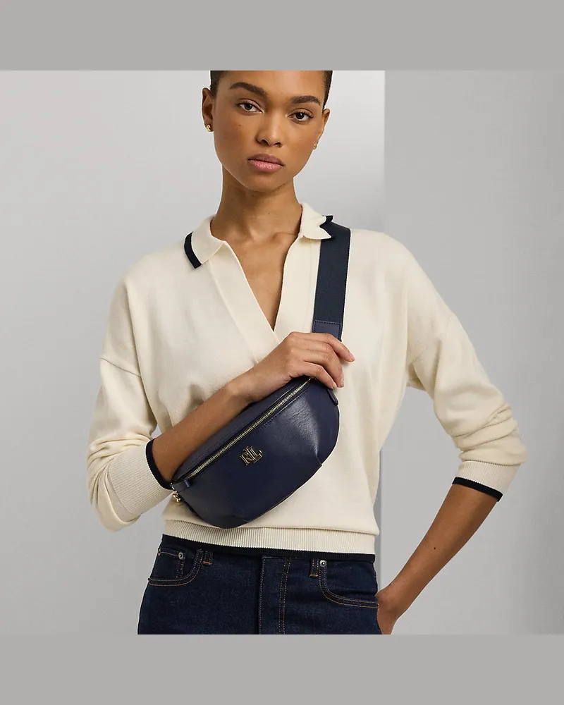 Ralph Lauren Gürteltasche Marcy aus Leder Blue