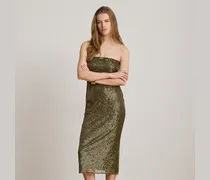 Trägerloses Cocktailkleid mit Pailletten