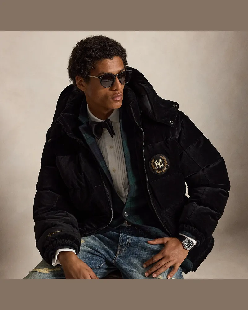 Ralph Lauren Samtjacke Polo  Ralph Lauren Lauren Yankees Black