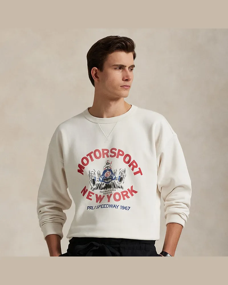 Ralph Lauren Vintage-Fit Fleece-Sweatshirt mit Grafik White
