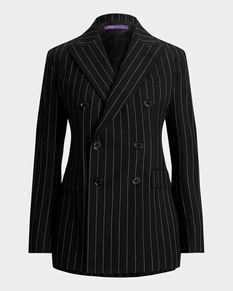 Ralph Lauren Vorgewaschene Jacke Ramona mit Streifen Black