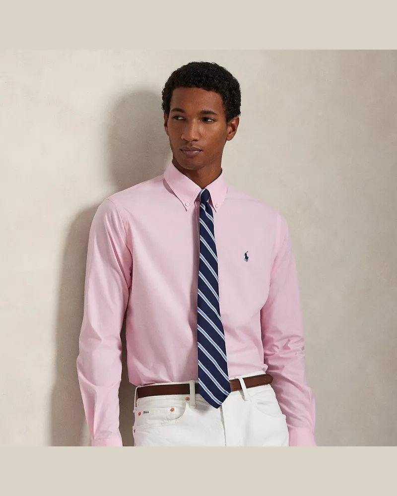Ralph Lauren Custom-Fit Hemd aus Stretchpopeline Pink
