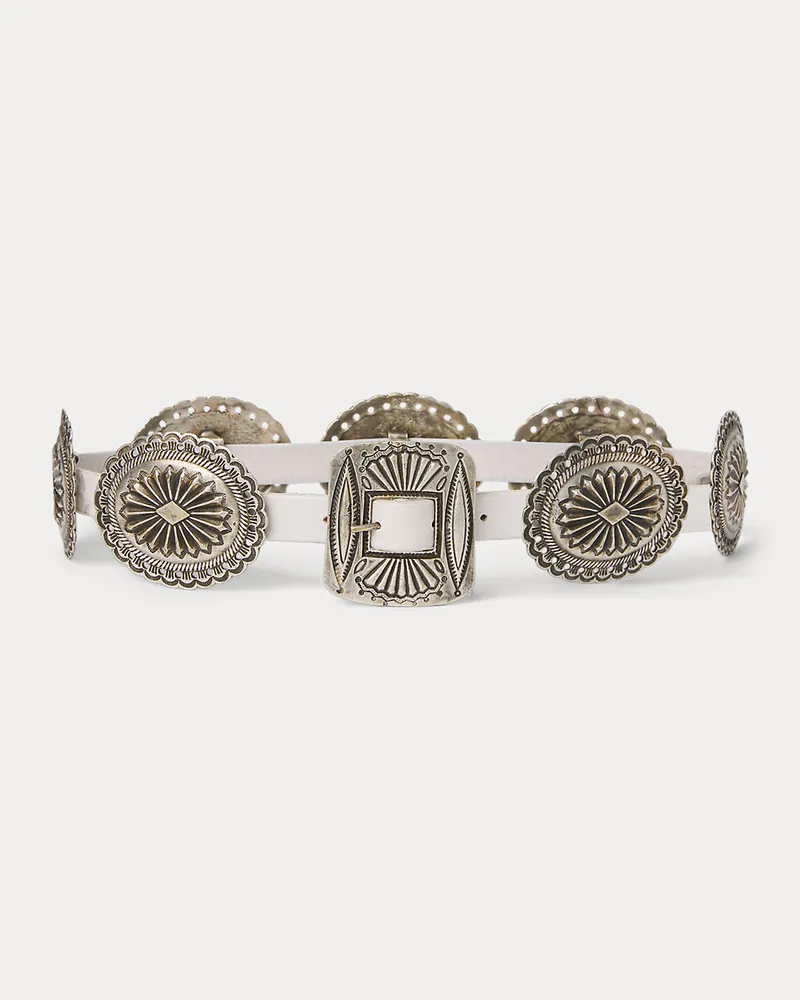 Ralph Lauren Ledergürtel mit Metallakzent Cream