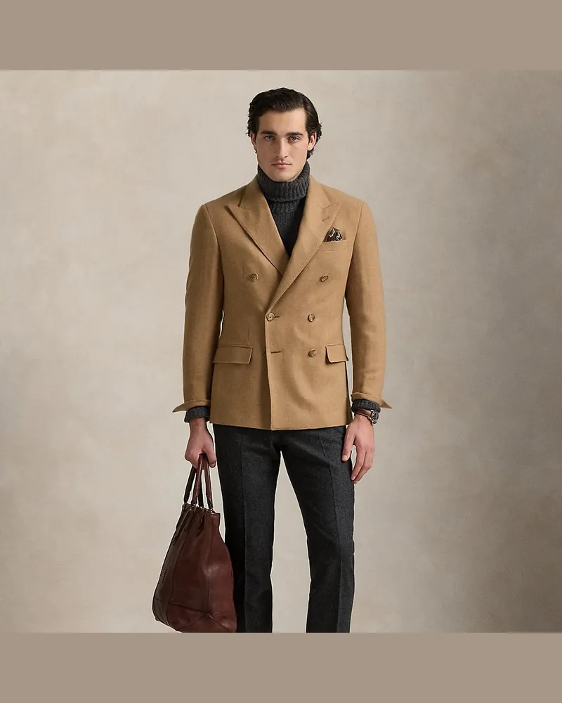 Ralph Lauren Tailored-Fit Polo-Sakko aus Kamelhaar Brown