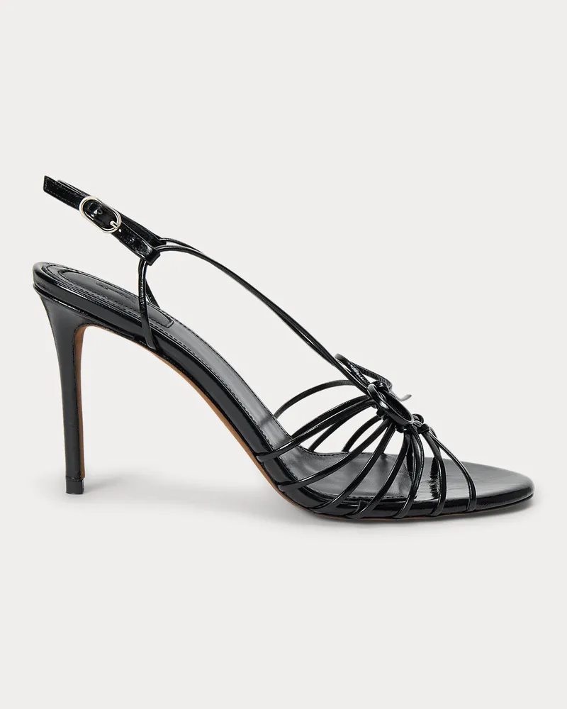 Ralph Lauren Sandale aus gewachstem Kalbsleder Black