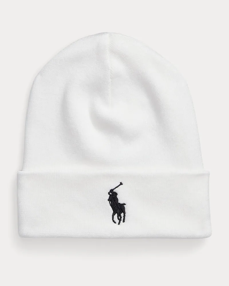 Ralph Lauren Mütze aus gekämmter Baumwolle White