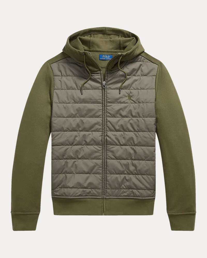 Ralph Lauren Hybrid-Kapuzenjacke mit Reißverschluss Green