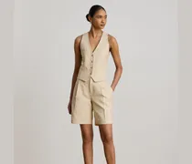 Bermuda-Shorts aus Tweed mit Falten