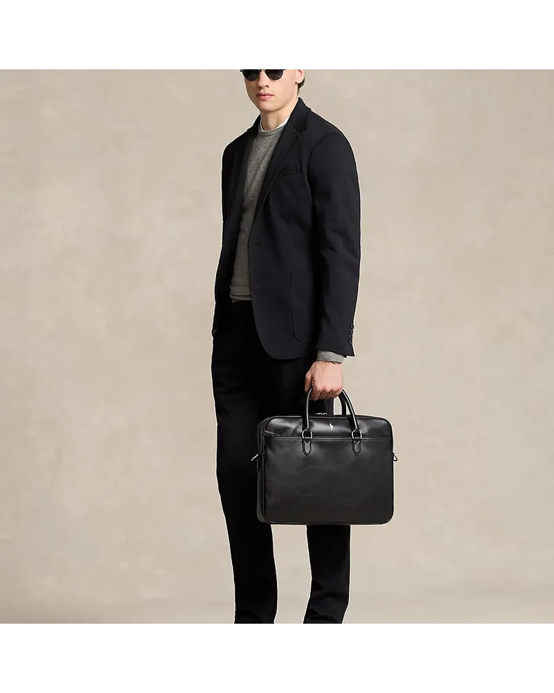 Ralph Lauren Aktentasche aus Leder Black