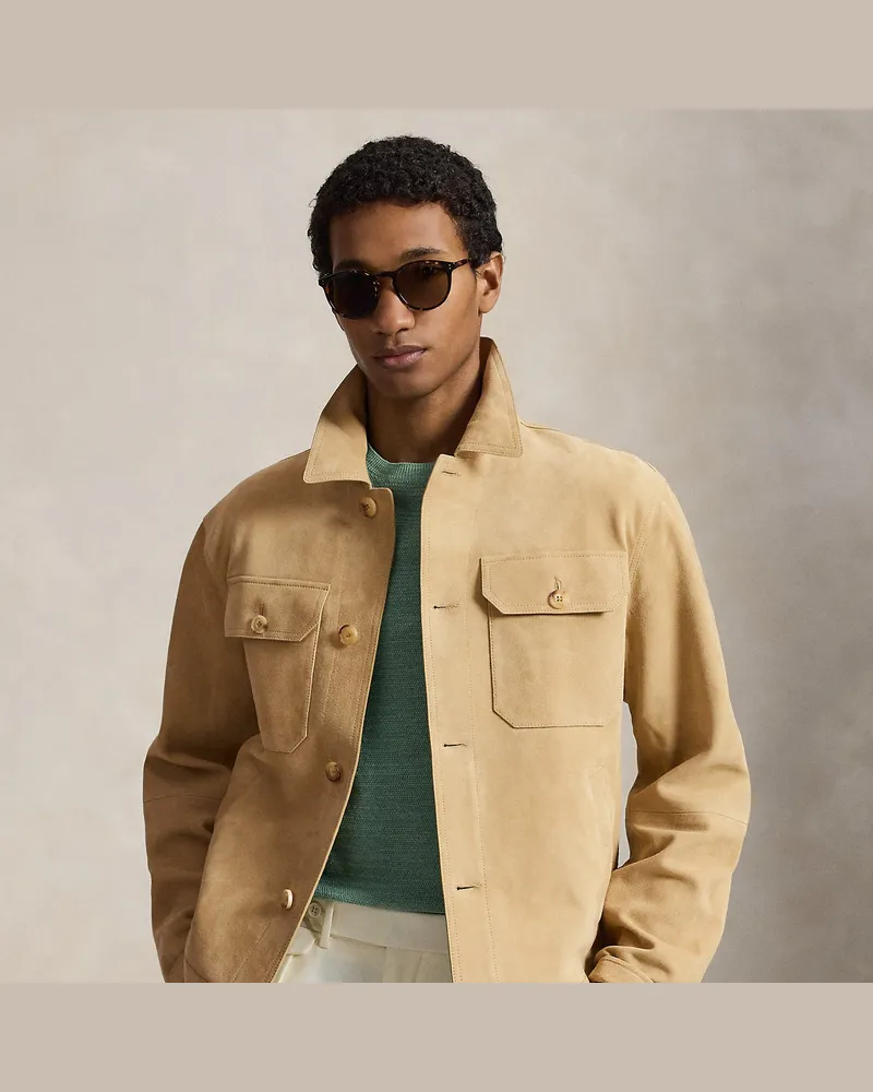 Ralph Lauren Die Hemdjacke Ashdale aus Wildleder Tan