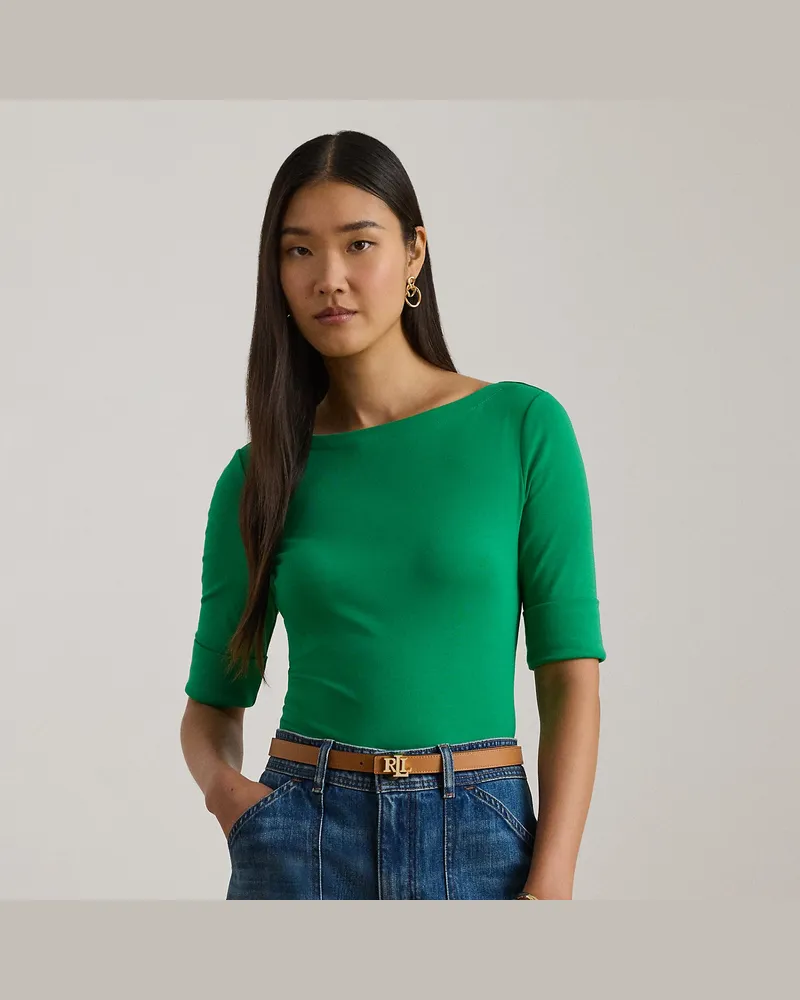 Ralph Lauren T-Shirt mit U-Boot-Ausschnitt Green