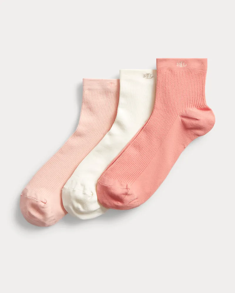 Ralph Lauren Monogramm-Socken im 3er-Pack Pink