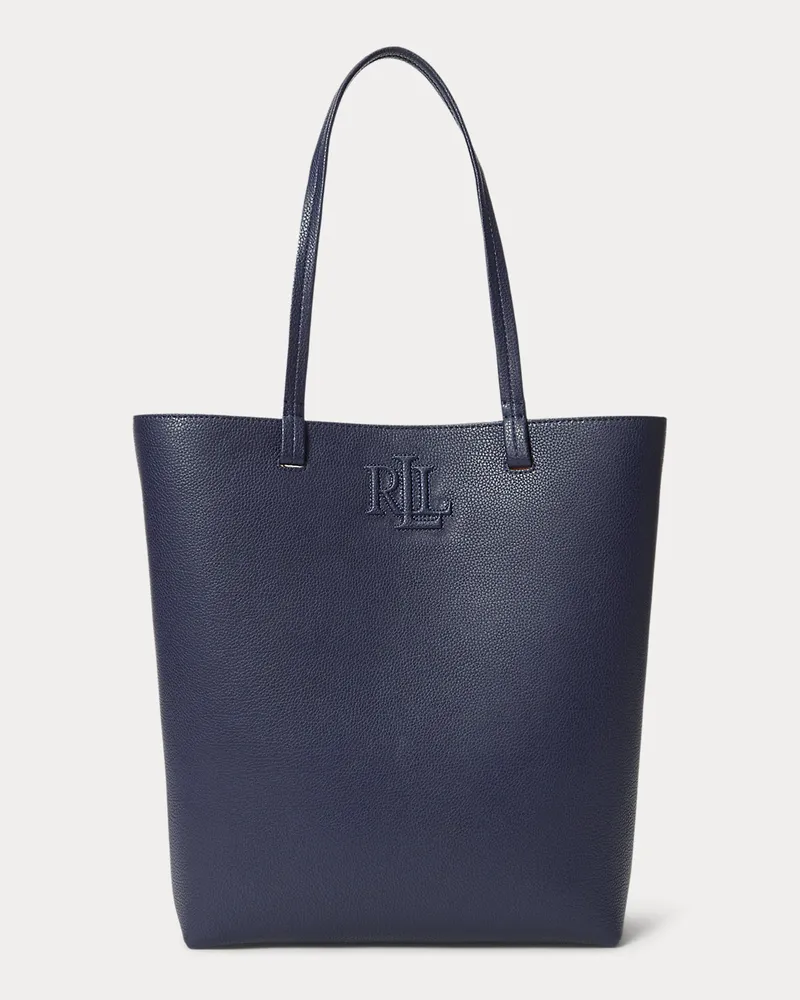 Ralph Lauren Große Tragetasche Adley aus Narbenleder Blue