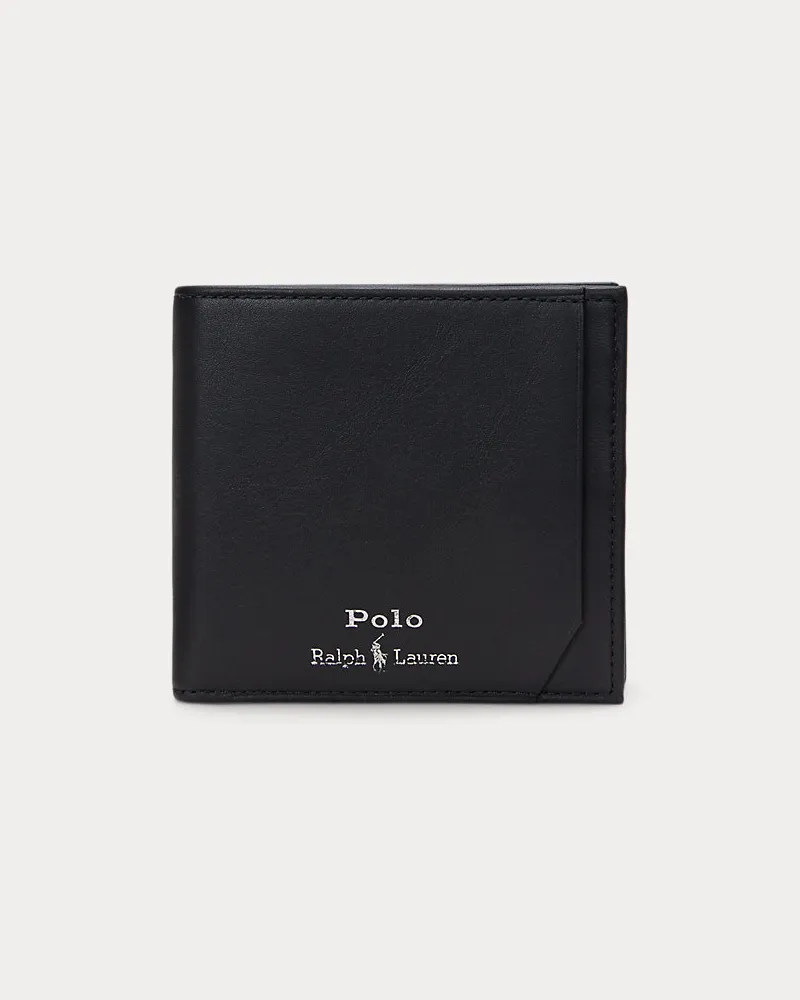 Ralph Lauren Lederbrieftasche mit Münzfach Black
