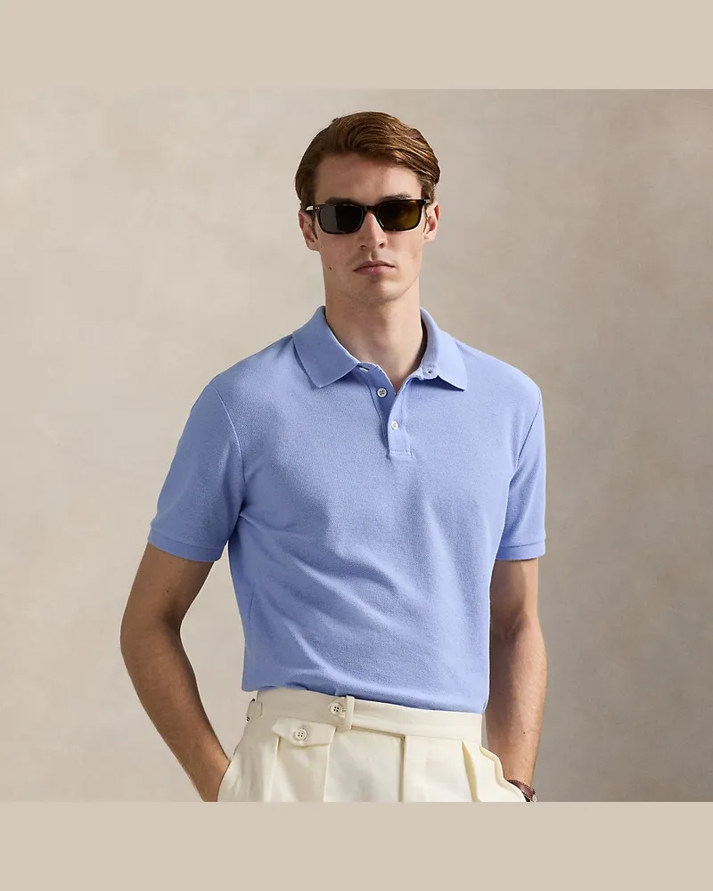 Ralph Lauren Standard-Fit Poloshirt aus Waben-Piqué Blue