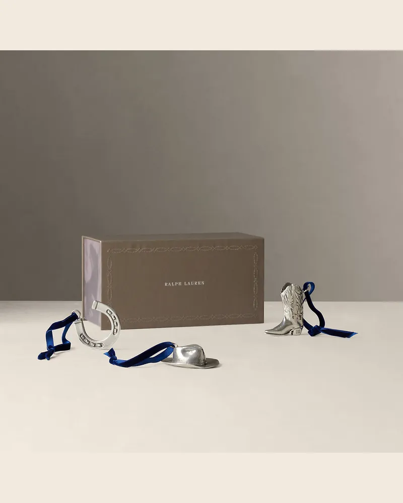 Ralph Lauren Home Ornament-Geschenkset mit Ranch-Motiven Grey
