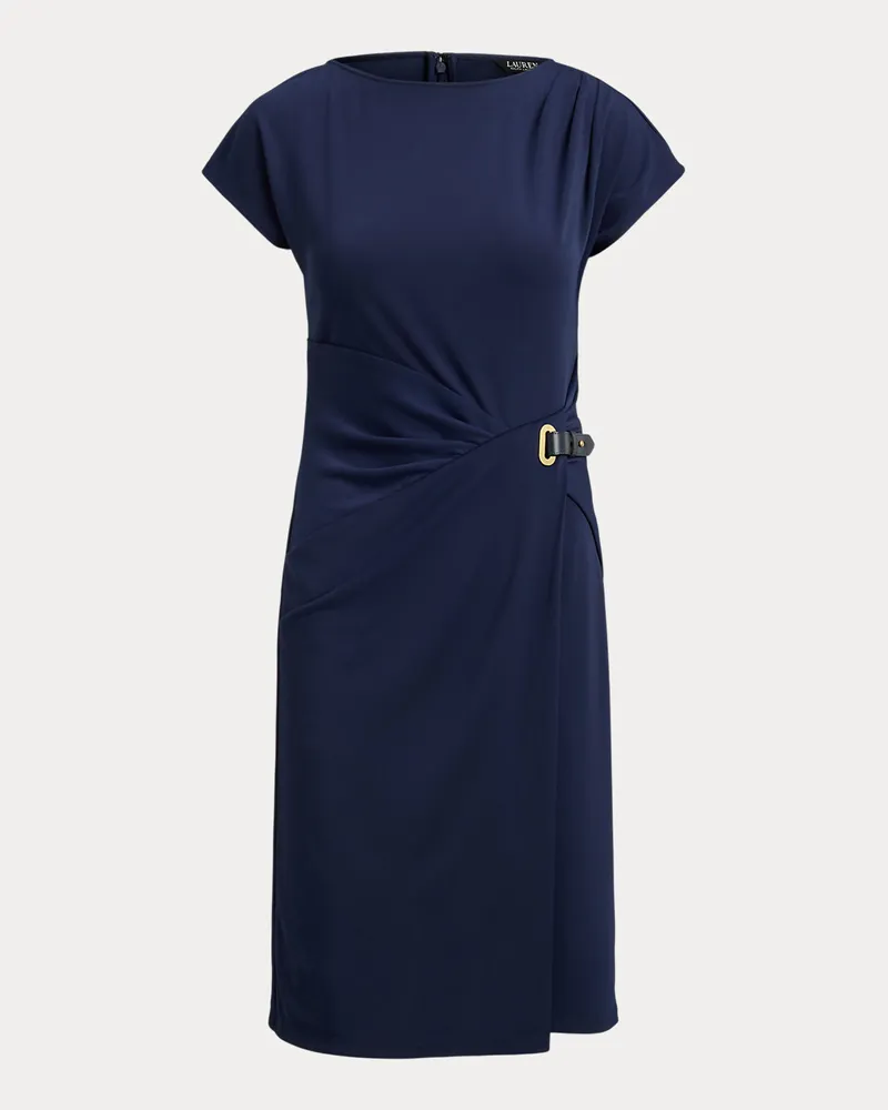 Ralph Lauren Stretchjerseykleid mit Schnalle Blue
