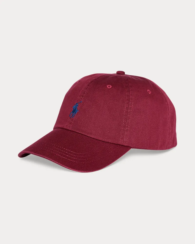 Ralph Lauren Baseballkappe aus Baumwollchino Red