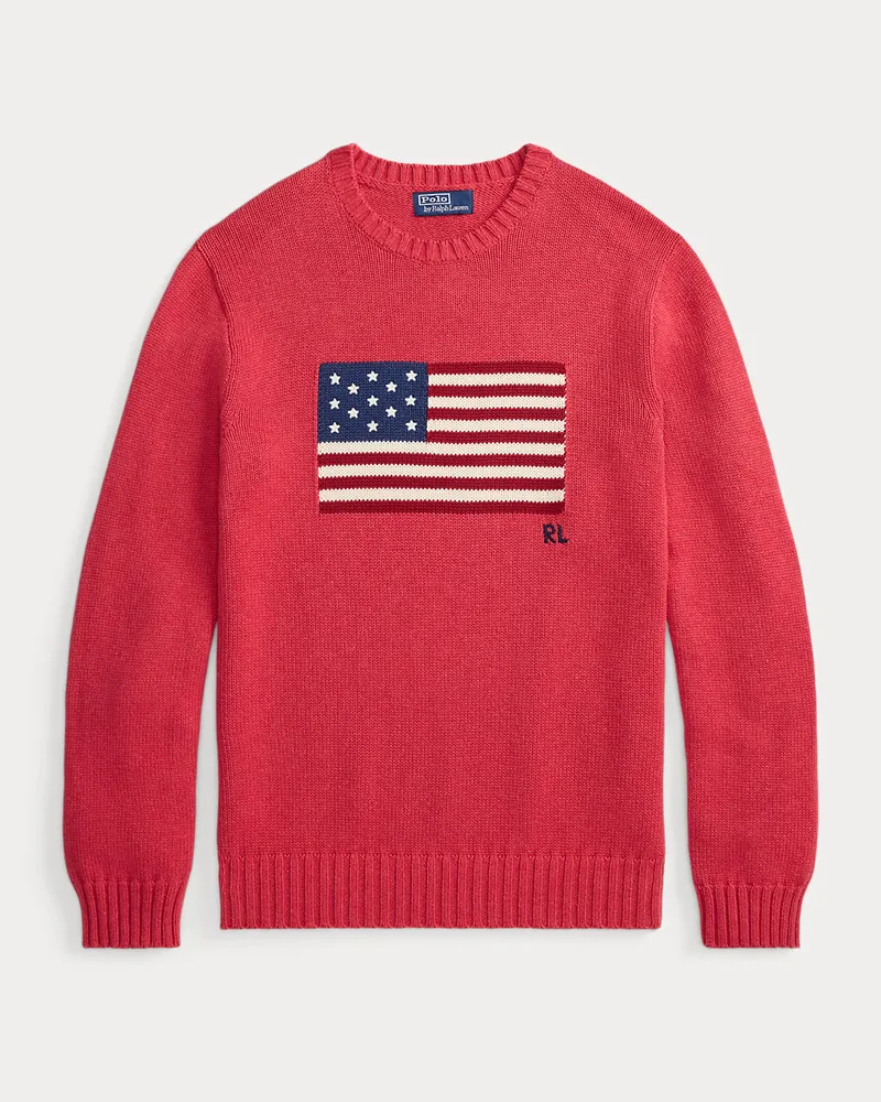 Ralph Lauren Der klassische Flaggenpullover Red