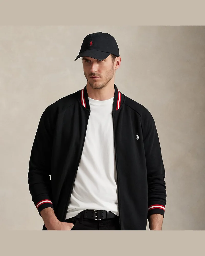 Ralph Lauren Große Größen - Bomberjacke aus doppellagigem Piqué Black