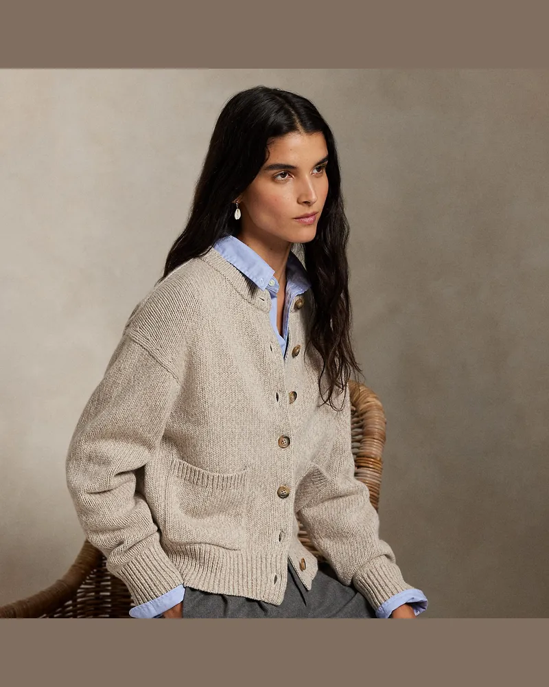 Ralph Lauren Cashmere Cardigan Tan