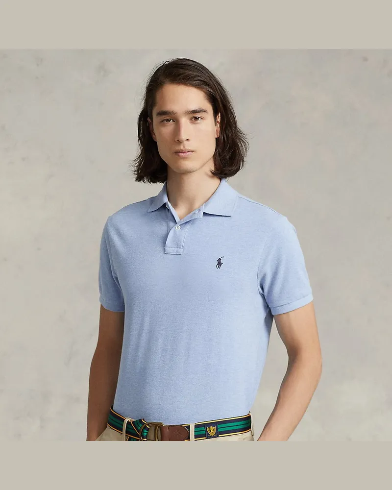 Ralph Lauren Slim-Fit Poloshirt aus Piqué Grey