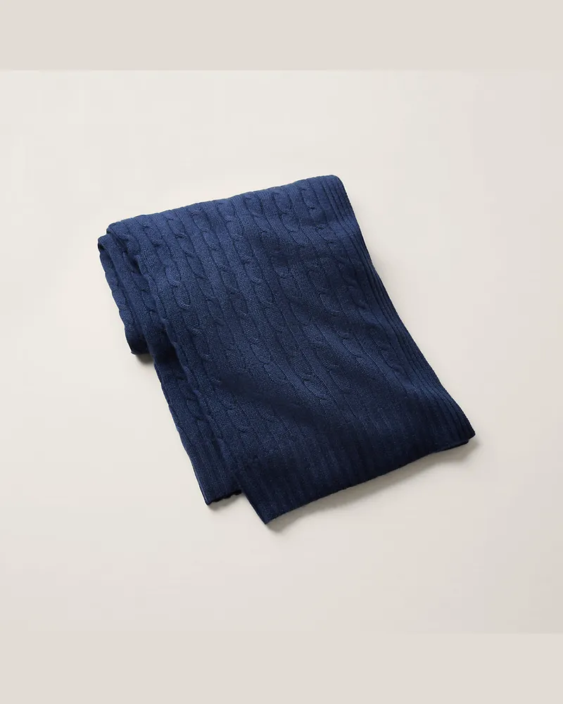 Ralph Lauren Home Die klassische Tagesdecke aus Kaschmir Blue