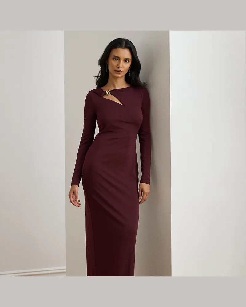 Ralph Lauren Jersey-Abendkleid mit Cutout-Detail Red