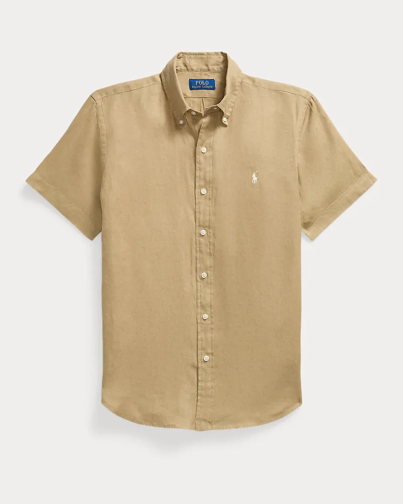 Ralph Lauren Custom-Fit Leinenhemd Tan