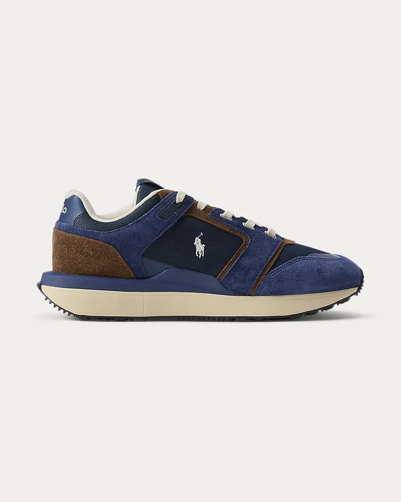 Ralph Lauren Sneaker Train 89 V2 mit Wildlederbahnen Blue