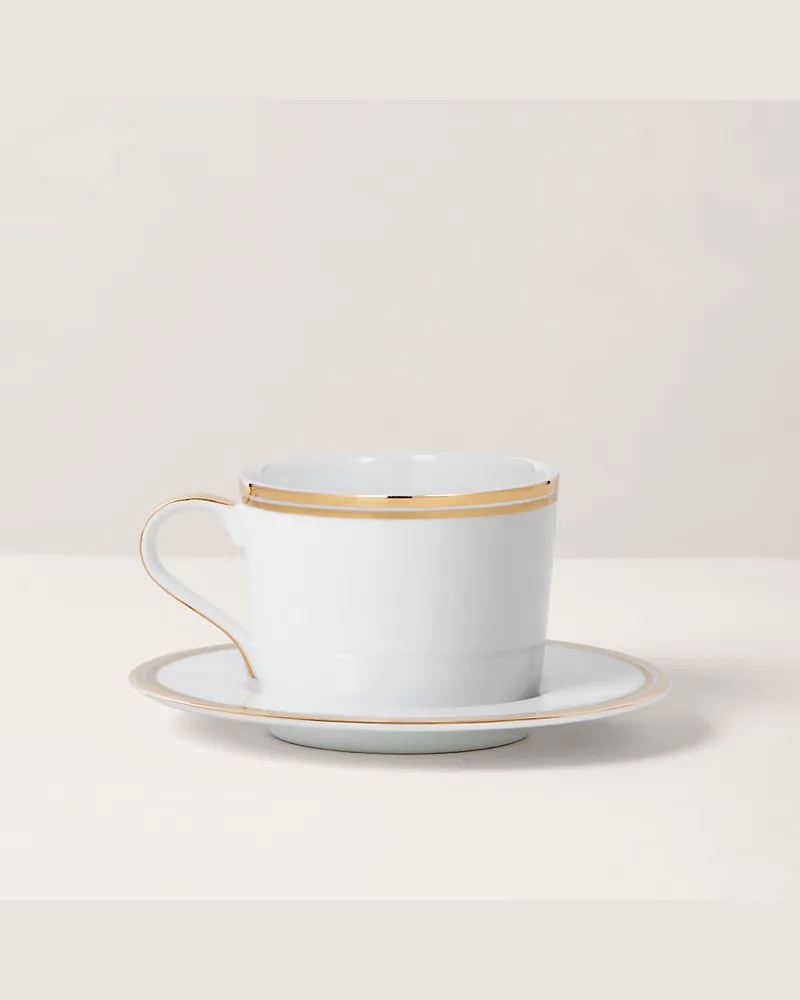 Ralph Lauren Home Tasse und Untertasse Wilshire Gold