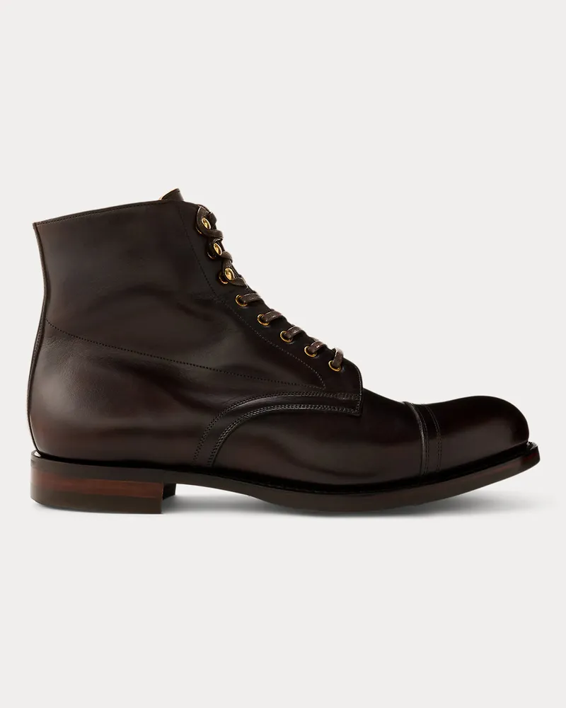 Ralph Lauren Stiefel aus handpoliertem Leder Brown