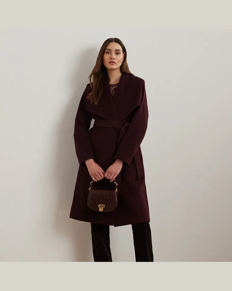 Ralph Lauren Mantel mit Bindegürtel Red