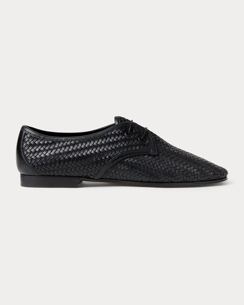 Ralph Lauren Oxfordschuh Christie aus gewebtem Leder Black