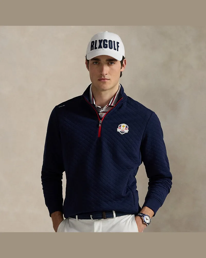 Ralph Lauren Gesteppter Pullover U.S. Ryder Cup Blue