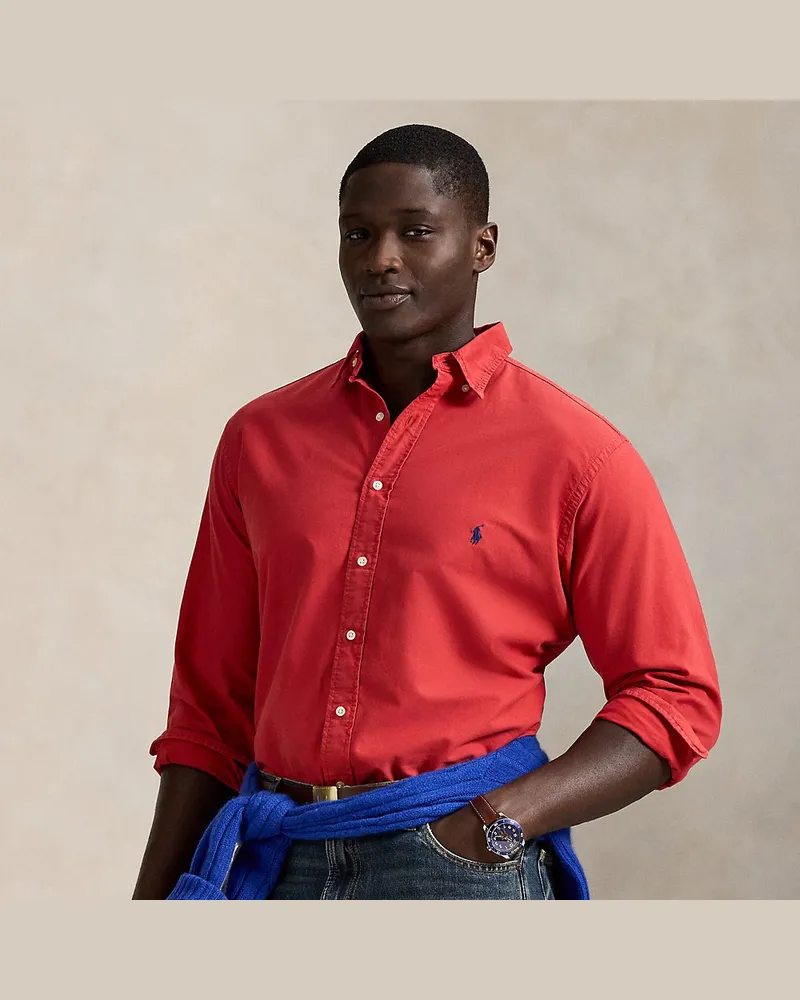 Ralph Lauren Große Größen - Konfektioniert gefärbtes Oxfordhemd Red