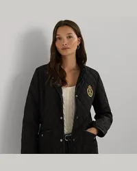 Ralph Lauren Kurzgrößen - Steppjacke mit Wappen und Schnalle Black